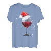 Weihnachtliches Weinhemd - Glas des Rotweins Nikolausmütze T-Shirt