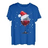 Weihnachtliches Weinhemd - Glas des Rotweins Nikolausmütze T-Shirt