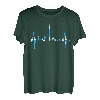 München Skyline Herzschlag Liebe Bayern Flagge I Love Munich T-Shirt