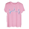 München Skyline Herzschlag Liebe Bayern Flagge I Love Munich T-Shirt