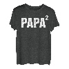 Herren Papa hoch zwei Geschenk Ankündigung 2. Kind werdender Vater T-Shirt
