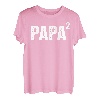 Herren Papa hoch zwei Geschenk Ankündigung 2. Kind werdender Vater T-Shirt