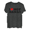 I Love Hot Mamas Lustiges rotes Herz I Heart Hot Moms Mamas T-Shirt