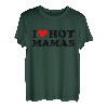 I Love Hot Mamas Lustiges rotes Herz I Heart Hot Moms Mamas T-Shirt