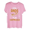 Cool Dads Play Harmonica Vatertag Papa Vater T-Shirt