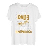 Cool Dads Play Harmonica Vatertag Papa Vater T-Shirt
