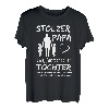 Herren Stolzer Papa zwei Töchter - Mädchen T-Shirt