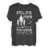 Herren Stolzer Papa zwei Töchter - Mädchen T-Shirt