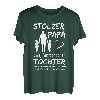 Herren Stolzer Papa zwei Töchter - Mädchen T-Shirt