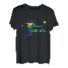 Fußballflagge Brasilien | Fußballmannschaft | brasilianischer Fußballspieler T-Shirt