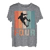 Retro-Skateboard, 4. Geburtstag, Jungen, Kinder, 4 Jahre T-Shirt