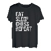 Eat Sleep Chess Lustiges Weihnachts Geschenk Schach Shirt T-Shirt