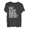 Eat Sleep Chess Lustiges Weihnachts Geschenk Schach Shirt T-Shirt