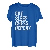 Eat Sleep Chess Lustiges Weihnachts Geschenk Schach Shirt T-Shirt