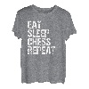 Eat Sleep Chess Lustiges Weihnachts Geschenk Schach Shirt T-Shirt