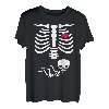 Halloween Schwangere Skelett Rock Baby T-Shirt
