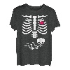 Halloween Schwangere Skelett Rock Baby T-Shirt
