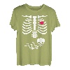 Halloween Schwangere Skelett Rock Baby T-Shirt