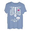 Halloween Schwangere Skelett Rock Baby T-Shirt