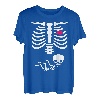 Halloween Schwangere Skelett Rock Baby T-Shirt