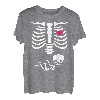 Halloween Schwangere Skelett Rock Baby T-Shirt