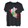 Peru Karte Umriss Peruanische Flagge Peruaner Peru Reise T-Shirt