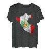 Peru Karte Umriss Peruanische Flagge Peruaner Peru Reise T-Shirt