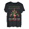 Flamingo Xmas Outfit Christmas Weihnachten Weihnachtsbaum T-Shirt