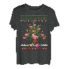 Flamingo Xmas Outfit Christmas Weihnachten Weihnachtsbaum T-Shirt