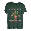 Flamingo Xmas Outfit Christmas Weihnachten Weihnachtsbaum T-Shirt