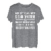 Mir Ist Egal Wer Dein Vater Ist Angler Sportfischer Spruch T-Shirt