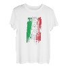 Schiefer Turm von Pisa Motiv Italien Flagge Bella Italia T-Shirt