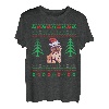 Retro Lustiger Mops Weihnachten T-Shirt