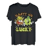 Retro St. Patrick's Day Happy Go Lucky Pot Of Gold Clover T-Shirt