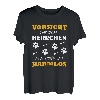 Herren Vorsicht vor dem Herrchen der Hund Ist Harmlos Hunde Sprüche T-Shirt