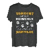 Herren Vorsicht vor dem Herrchen der Hund Ist Harmlos Hunde Sprüche T-Shirt