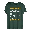 Herren Vorsicht vor dem Herrchen der Hund Ist Harmlos Hunde Sprüche T-Shirt