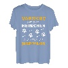 Herren Vorsicht vor dem Herrchen der Hund Ist Harmlos Hunde Sprüche T-Shirt