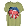 USA Flag Damenlippen 4. Juli American - Independence Day T T-Shirt