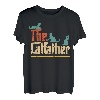 Retro The Catfather Funny Cat Lovers Cat Dad Vatertag T-Shirt