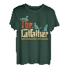 Retro The Catfather Funny Cat Lovers Cat Dad Vatertag T-Shirt