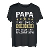 Herren Papa von zwei Kindern lustiges Vater Geschenk T-Shirt
