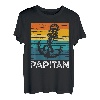 Herren Papitän Mit Vintage und Retro Anker T-Shirt