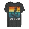 Herren Papitän Mit Vintage und Retro Anker T-Shirt