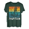 Herren Papitän Mit Vintage und Retro Anker T-Shirt