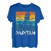Herren Papitän Mit Vintage und Retro Anker T-Shirt