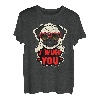 Valentinstag Hundebesitzer Welpe Mama Papa Mops I Wuff You T-Shirt