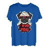 Valentinstag Hundebesitzer Welpe Mama Papa Mops I Wuff You T-Shirt