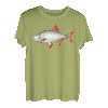 Rotfeder Rotauge Angler Kunst Grafik für Herren Damen Kinder T-Shirt