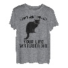 I Don't Bring Bad Luck Lustiger Spruch Schwarze Katze Kätzchen Liebhaber T-Shirt